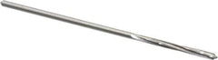 Made in USA - 3/32" Cobalt 4 Flute Chucking Reamer - Spiral Flute, 0.088" Straight Shank, 3/4" Flute Length, 3" OAL - USA Tool & Supply