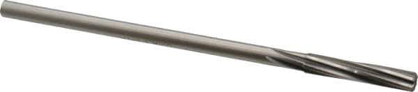 Made in USA - 9/32" Cobalt 6 Flute Chucking Reamer - Spiral Flute, 1/4" Straight Shank, 1-1/2" Flute Length, 6" OAL - USA Tool & Supply