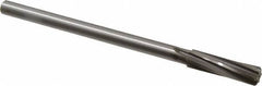 Made in USA - 17/32" Cobalt 6 Flute Chucking Reamer - Spiral Flute, 0.4355" Straight Shank, 2" Flute Length, 8" OAL - USA Tool & Supply