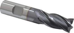 OSG - 3/4", 1-5/8" LOC, 3/4" Shank Diam, 3-7/8" OAL, 4 Flute, Cobalt Square End Mill - Single End, TiCN Finish, Spiral Flute, 30° Helix, Centercutting, Right Hand Cut, Right Hand Flute, Series 541 - USA Tool & Supply