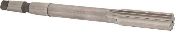 Made in USA - 13/16" High Speed Steel 8 Flute Chucking Reamer - Straight Flute, 2MT Morse Taper Shank, 2-1/2" Flute Length, 9-1/2" OAL - USA Tool & Supply