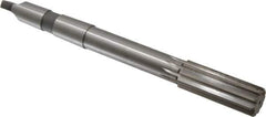 Made in USA - 1-1/16" High Speed Steel 10 Flute Chucking Reamer - Straight Flute, 3MT Morse Taper Shank, 2-3/4" Flute Length, 10-1/2" OAL - USA Tool & Supply