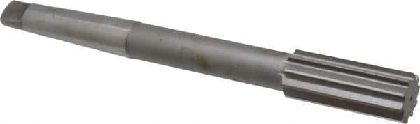 Made in USA - 1-3/16" High Speed Steel 10 Flute Chucking Reamer - Straight Flute, 3MT Morse Taper Shank, 2-7/8" Flute Length, 11" OAL - USA Tool & Supply