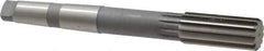 Made in USA - 1-3/8" High Speed Steel 12 Flute Chucking Reamer - Straight Flute, 4MT Morse Taper Shank, 3-1/4" Flute Length, 12" OAL - USA Tool & Supply
