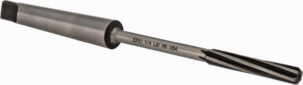 Made in USA - Letter E High Speed Steel 6 Flute Chucking Reamer - USA Tool & Supply