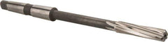 Made in USA - 3/8" High Speed Steel 6 Flute Chucking Reamer - Spiral Flute, 1MT Morse Taper Shank, 1-3/4" Flute Length, 7" OAL - USA Tool & Supply