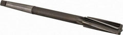 Made in USA - 19/32" High Speed Steel 6 Flute Chucking Reamer - Spiral Flute, 1MT Morse Taper Shank, 2" Flute Length, 8" OAL - USA Tool & Supply