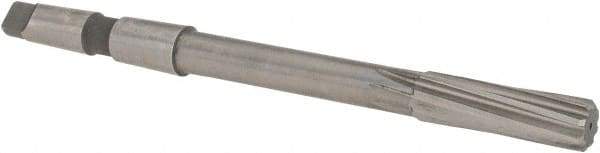 Made in USA - 21/32" High Speed Steel 8 Flute Chucking Reamer - Spiral Flute, 2MT Morse Taper Shank, 2-1/4" Flute Length, 9" OAL - USA Tool & Supply