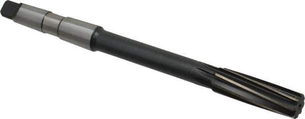 Made in USA - 11/16" High Speed Steel 8 Flute Chucking Reamer - Spiral Flute, 2MT Morse Taper Shank, 2-1/4" Flute Length, 9" OAL - USA Tool & Supply
