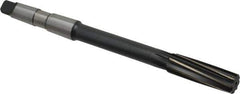 Made in USA - 11/16" High Speed Steel 8 Flute Chucking Reamer - Spiral Flute, 2MT Morse Taper Shank, 2-1/4" Flute Length, 9" OAL - USA Tool & Supply