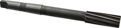 Made in USA - 1-1/16" High Speed Steel 10 Flute Chucking Reamer - Spiral Flute, 3MT Morse Taper Shank, 2-3/4" Flute Length, 10-1/2" OAL - USA Tool & Supply