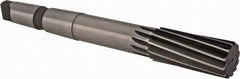 Made in USA - 1-3/8" High Speed Steel 12 Flute Chucking Reamer - Spiral Flute, 4MT Morse Taper Shank, 3-1/4" Flute Length, 12" OAL - USA Tool & Supply