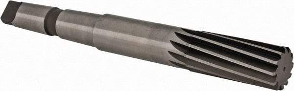 Made in USA - 1-7/16" High Speed Steel 12 Flute Chucking Reamer - Spiral Flute, 4MT Morse Taper Shank, 3-1/4" Flute Length, 12" OAL - USA Tool & Supply