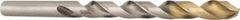 DORMER - 3/8" 118° High Speed Steel Jobber Drill - TiN Finish, Right Hand Cut, Spiral Flute, Straight Shank, 5" OAL, Split Point - USA Tool & Supply
