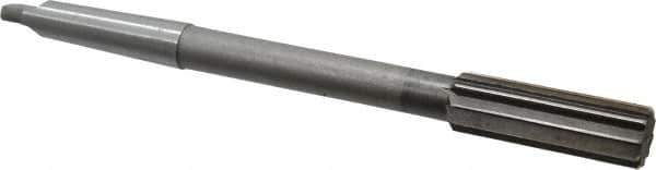 Interstate - 7/8" High Speed Steel 8 Flute Chucking Reamer - Straight Flute, 2MT Morse Taper Shank, 2-5/8" Flute Length, 10" OAL - USA Tool & Supply