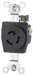 Cooper Wiring Devices - 277 VAC, 15 Amp, L7-15R NEMA, Self Grounding Receptacle - 2 Poles, 3 Wire, Female End, Black - USA Tool & Supply