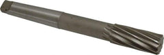 Interstate - 1-3/8" High Speed Steel 10 Flute Chucking Reamer - Spiral Flute, 4MT Morse Taper Shank, 3-1/4" Flute Length, 12" OAL - USA Tool & Supply