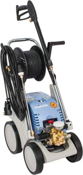 Kranzle - Electric, 1 hp, 1,600 psi, 1.7 GPM, Cold Water Pressure Washer - 50' Hose, 110 Max Volts - USA Tool & Supply