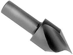 Keo - 2" Head Diam, 3/4" Shank Diam, 1 Flute 100° High Speed Steel Countersink - Bright Finish, 3-1/4" OAL, Single End, Straight Shank, Right Hand Cut - USA Tool & Supply