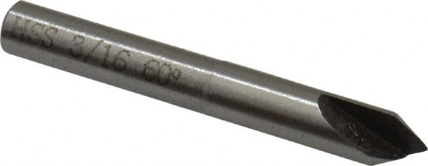Interstate - 3/16" Head Diam, 3/16" Shank Diam, 1 Flute 60° High Speed Steel Countersink - USA Tool & Supply