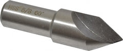 Interstate - 5/8" Head Diam, 1/2" Shank Diam, 1 Flute 60° High Speed Steel Countersink - USA Tool & Supply