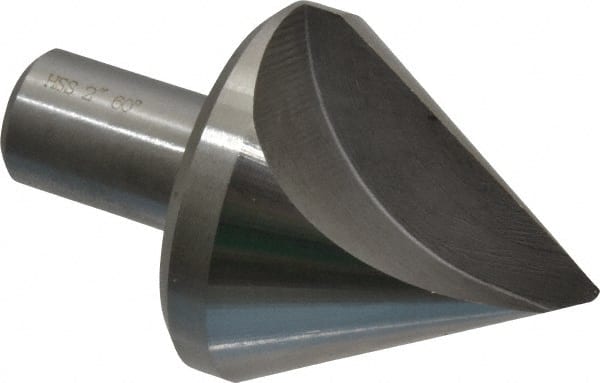 Interstate - 2" Head Diam, 3/4" Shank Diam, 1 Flute 60° High Speed Steel Countersink - USA Tool & Supply