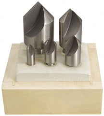 Keo - 5 Piece, 1/4 to 1" Head Diam, 60° Included Angle, Single End Countersink Set - USA Tool & Supply