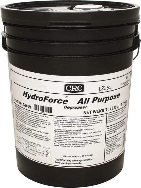 CRC - 5 Gal Bucket Cleaner/Degreaser - Liquid, Biodegradable, Concentrated, Unscented - USA Tool & Supply