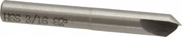 Interstate - 3/16" Head Diam, 3/16" Shank Diam, 1 Flute 82° High Speed Steel Countersink - USA Tool & Supply