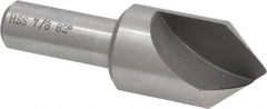 Interstate - 7/8" Head Diam, 1/2" Shank Diam, 1 Flute 82° High Speed Steel Countersink - USA Tool & Supply