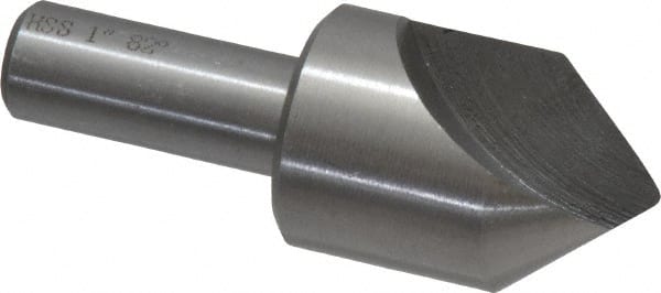 Interstate - 1" Head Diam, 1/2" Shank Diam, 1 Flute 82° High Speed Steel Countersink - USA Tool & Supply