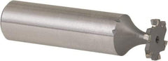 Made in USA - 1/2" Diam x 1/16" Face Width, Carbide-Tipped, 6 Teeth, Shank Connection Woodruff Keyseat Cutter - Uncoated, 2-1/16" OAL x 1/2" Shank, Staggered Teeth, ANSI 204, Old Standard 1 - USA Tool & Supply