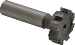 Made in USA - 1-1/8" Diam x 5/16" Face Width, Carbide-Tipped, 8 Teeth, Shank Connection Woodruff Keyseat Cutter - Uncoated, 2-5/16" OAL x 1/2" Shank, Staggered Teeth, ANSI 1009, Old Standard C - USA Tool & Supply