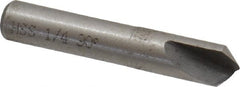 Interstate - 1/4" Head Diam, 1/4" Shank Diam, 1 Flute 90° High Speed Steel Countersink - USA Tool & Supply