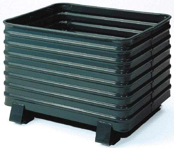 Steel King - 41-1/2" Long x 48" Wide x 28-1/2" High Steel Bin-Style Bulk Container - 4,000 Lb. Load Capacity - USA Tool & Supply