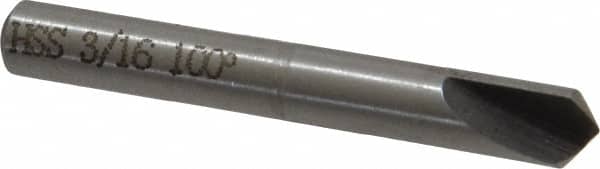 Interstate - 3/16" Head Diam, 3/16" Shank Diam, 1 Flute 100° High Speed Steel Countersink - USA Tool & Supply
