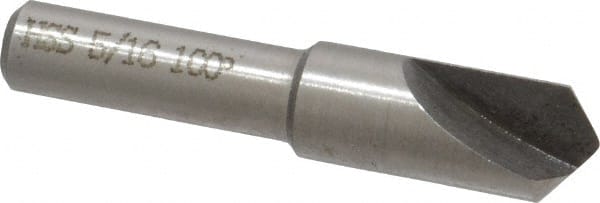 Interstate - 5/16" Head Diam, 1/4" Shank Diam, 1 Flute 100° High Speed Steel Countersink - USA Tool & Supply