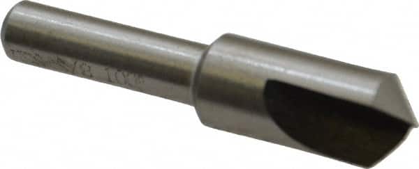 Interstate - 3/8" Head Diam, 1/4" Shank Diam, 1 Flute 100° High Speed Steel Countersink - USA Tool & Supply