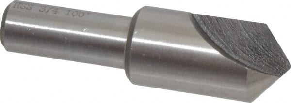 Interstate - 3/4" Head Diam, 1/2" Shank Diam, 1 Flute 100° High Speed Steel Countersink - USA Tool & Supply