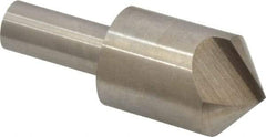 Interstate - 1" Head Diam, 1/2" Shank Diam, 1 Flute 100° High Speed Steel Countersink - Bright Finish, 2-3/4" OAL, Single End, Straight Shank, Right Hand Cut - USA Tool & Supply