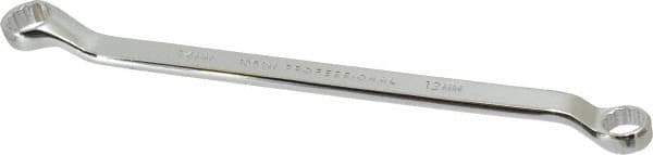 Proto - 12mm x 14mm 12 Point Offset Box Wrench - Double End, 9-1/16" OAL, Steel, Polished Finish, 7.5° Offset - USA Tool & Supply