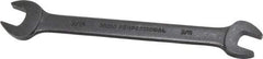 Proto - 3/8" x 7/16" Standard Open End Wrench - 5-7/8" OAL, Double End, Black Finish, 15° Head Angle - USA Tool & Supply