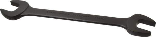 Proto - 1-1/16" x 1-1/8" Standard Open End Wrench - 12-3/8" OAL, Double End, Black Finish, 15° Head Angle - USA Tool & Supply