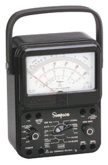 Simpson Electric - 12389, 1,000 VAC/VDC, Analog Manual Ranging Multimeter - 20 mOhm, Measures Voltage, Current, Resistance - USA Tool & Supply