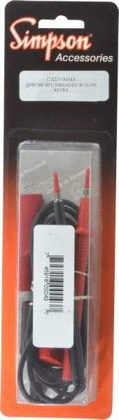 Simpson Electric - Electrical Test Equipment Probe Set - Use with Analog Multimeters - USA Tool & Supply