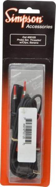 Simpson Electric - Electrical Test Equipment Leads - Use with Analog Multimeters - USA Tool & Supply
