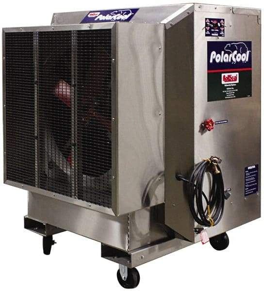 RollSeal - 36" Blade, 3/4 hp, 7,100 & 3,500 CFM Evaporative Cooler - 10 Amp Rating, 115 Volts, Variable Speed - USA Tool & Supply