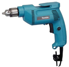 Makita - 3/8" Keyed Chuck, 2,500 RPM, Pistol Grip Handle Electric Drill - 4.9 Amps, 115 Volts, Reversible, Includes Chuck Key & Drill Chuck - USA Tool & Supply