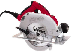 Milwaukee Tool - 15 Amps, 7-1/4" Blade Diam, 5,800 RPM, Electric Circular Saw - 120 Volts, 3 hp, 10' Cord Length, 5/8" Arbor Hole, Right Blade - USA Tool & Supply