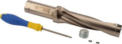 Iscar - 5" Max Drill Depth, 4xD, 1-1/4" Diam, Indexable Insert Drill - 1-1/4" Shank Diam, Whistle Notch Shank - USA Tool & Supply